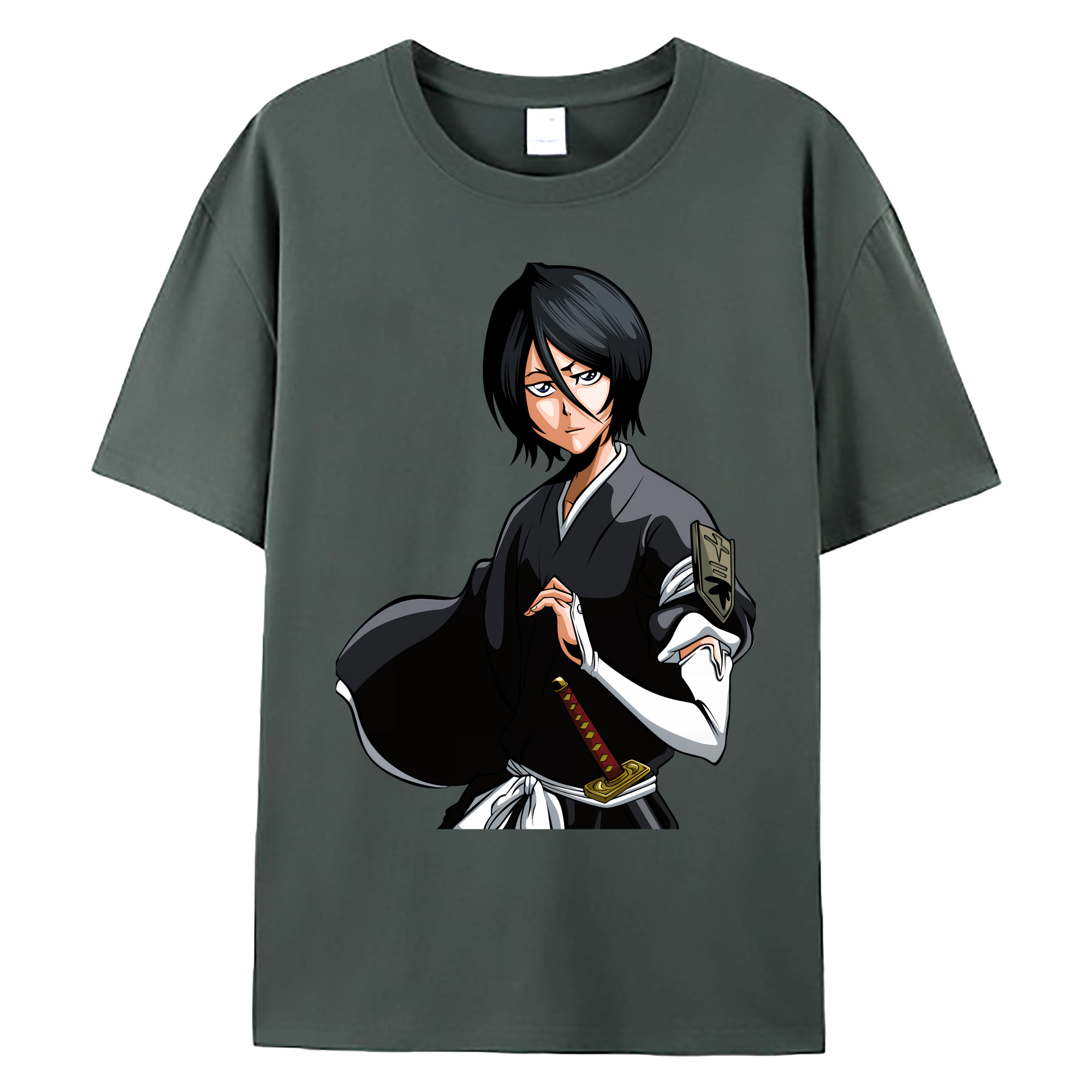 （画像用） ブリーチ 朽木ルキア BLEACH Kuchiki Rukia 綿100％ メンズ半袖Tシャツ｜肌触りやわらか＆通気性